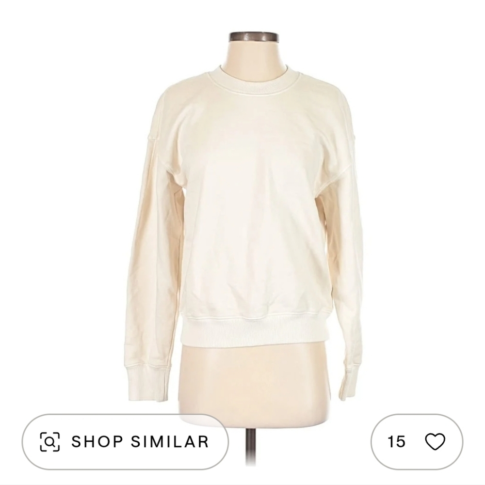 Madewell Women's Off-White Crewneck Sweatshirt NWT